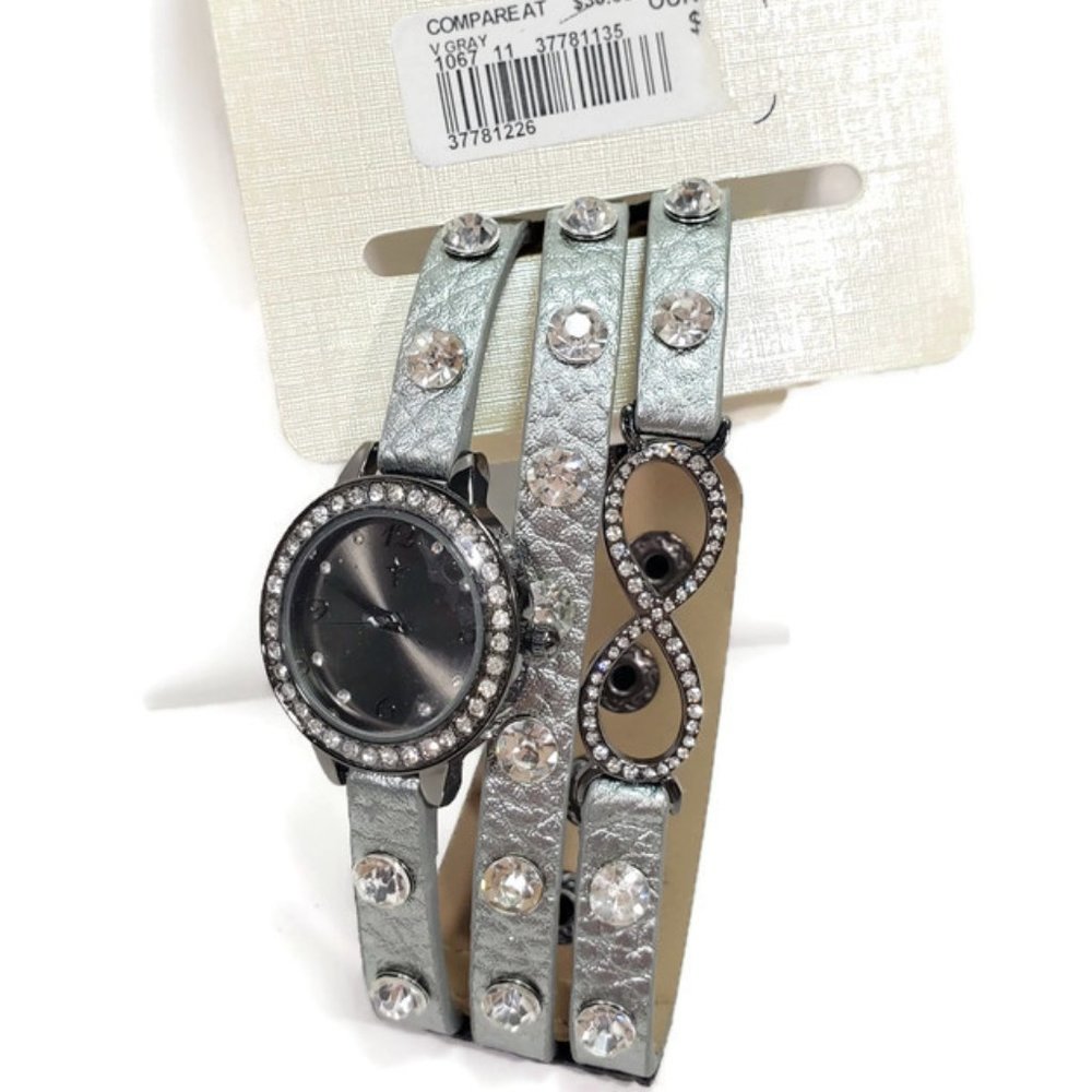 Silver Rhinestone Wrap Watch New With Tags